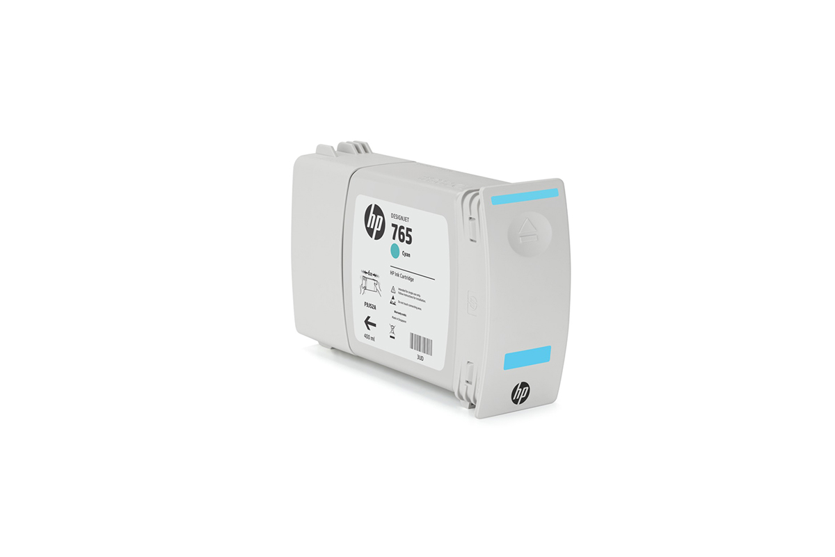 HP 765 DNJ Tintenpatrone Cyan, 400 ml