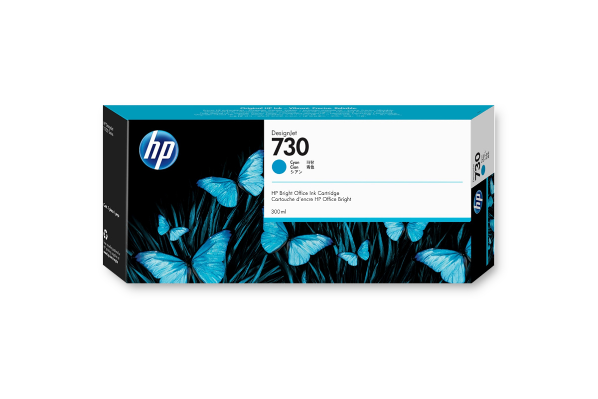 HP 730 DNJ Tintenpatrone Cyan, 300 ml