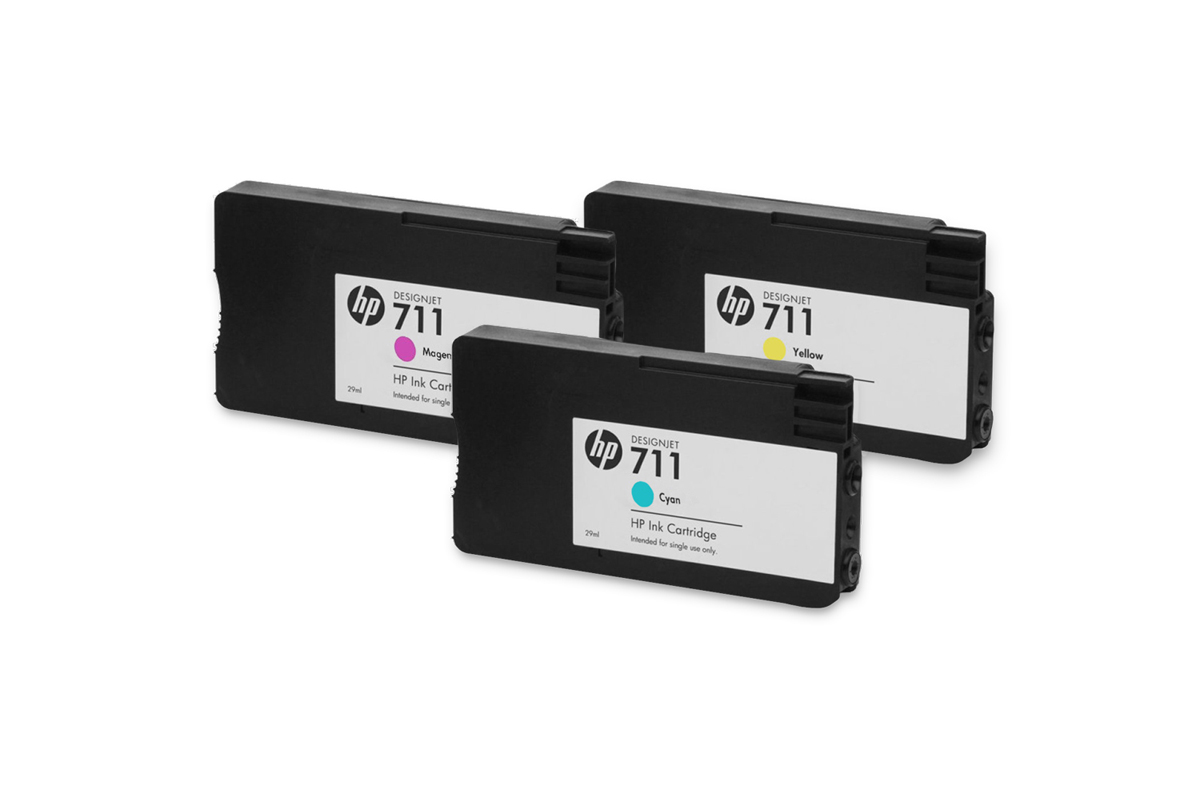 HP 711 DNJ Tintenpatrone Multipack Cyan_Magenta_Gelb, à 29ml
