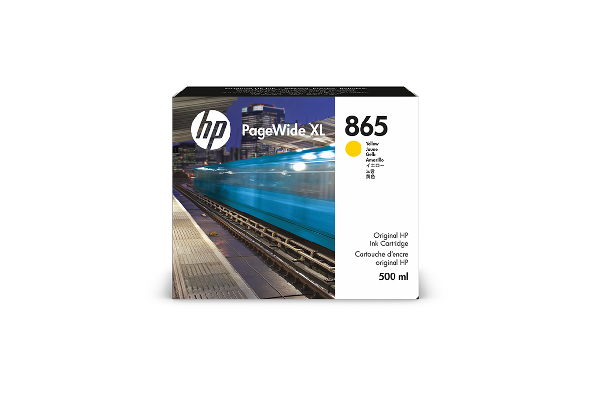HP 865 PWXL Tintenpatrone Gelb, 500 ml