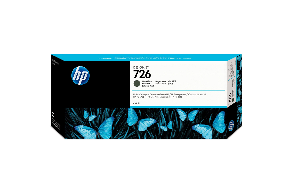 HP 726 DNJ - Tintenpatrone | Matt Schwarz, 300 ml