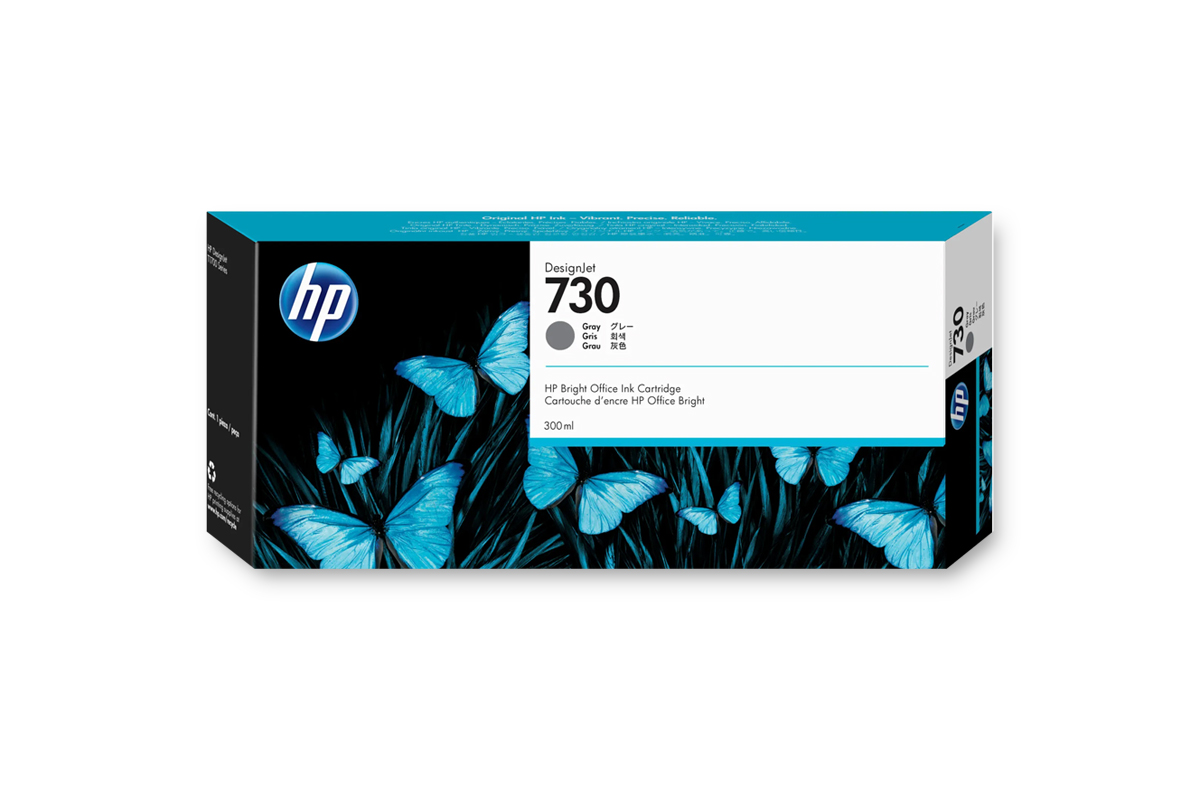 HP 730 DNJ Tintenpatrone Grau, 300 ml