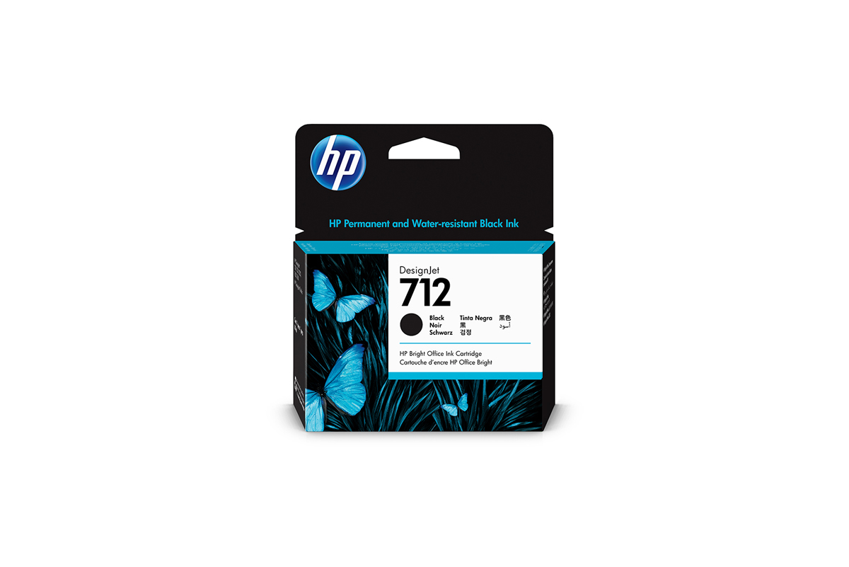 HP 712 DNJ Tintenpatrone Schwarz, 80 ml