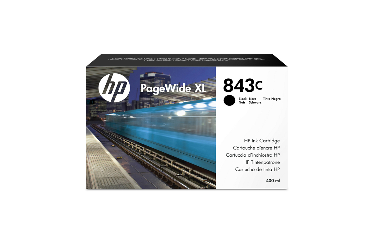 HP 843 PWXL Tintenpatrone Schwarz, 400 ml