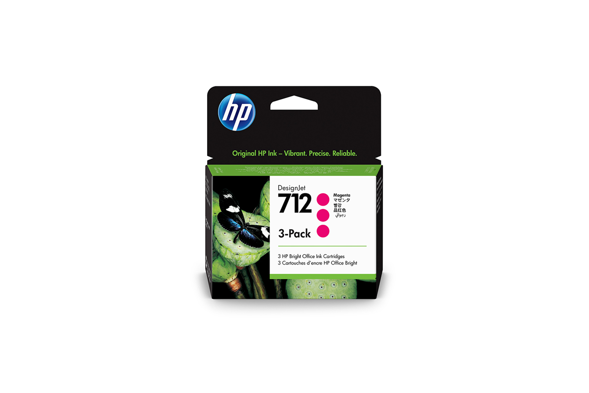HP 712 DNJ Tintenpatrone Magenta, 29 ml 3er Pack