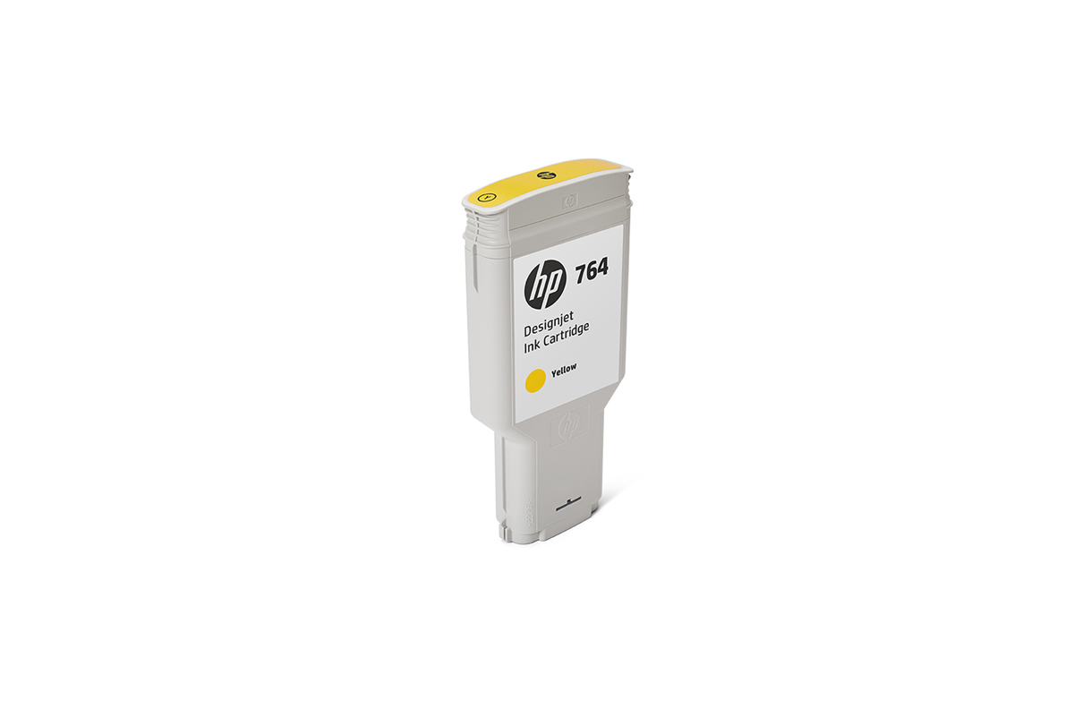 HP 764 DNJ Tintenpatrone Gelb, 300 ml