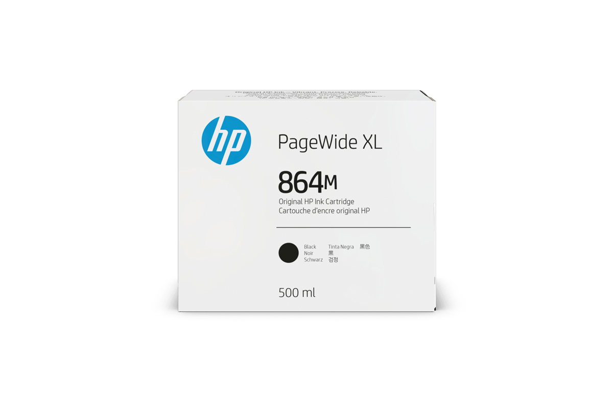HP 864M PWXL Tintenpatrone Schwarz, 500 ml