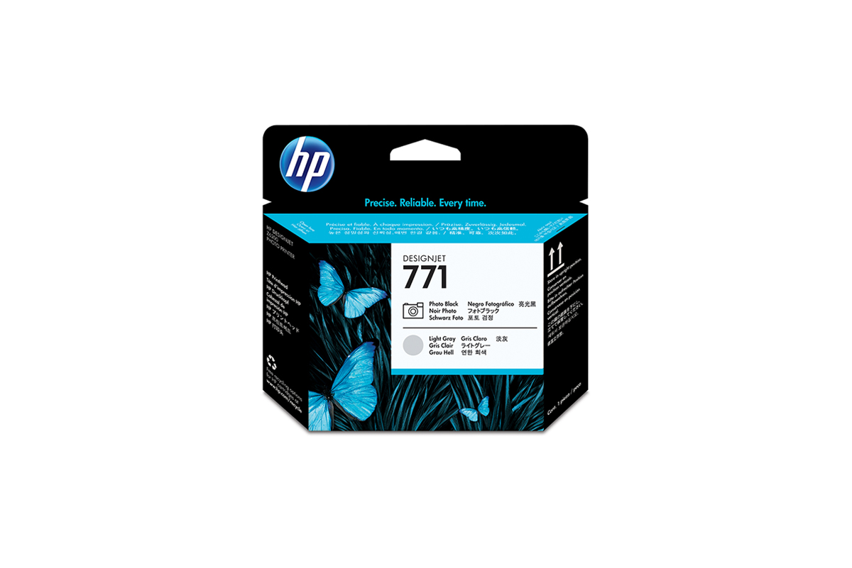 HP 771 DNJ Druckkopf Photo Schwarz und Hell Grau
