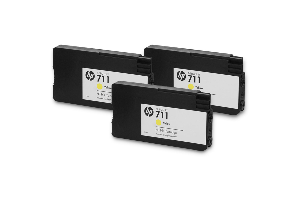 HP 711 DNJ Tintenpatrone Multipack Gelb, 3x29ml