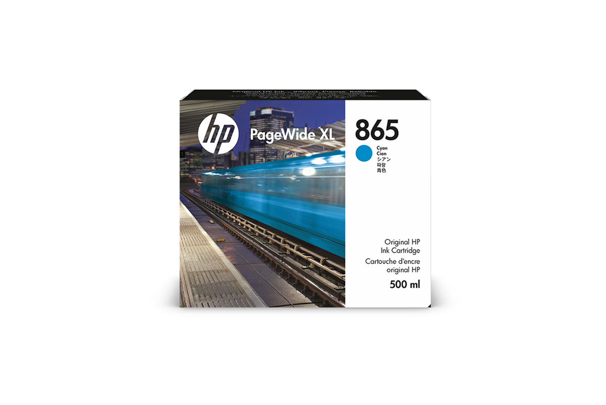 HP 865 PWXL Tintenpatrone Cyan, 500ml