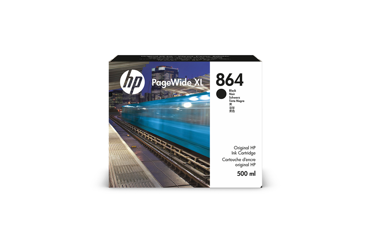 HP 864 PWXL Tintenpatrone Schwarz, 500 ml