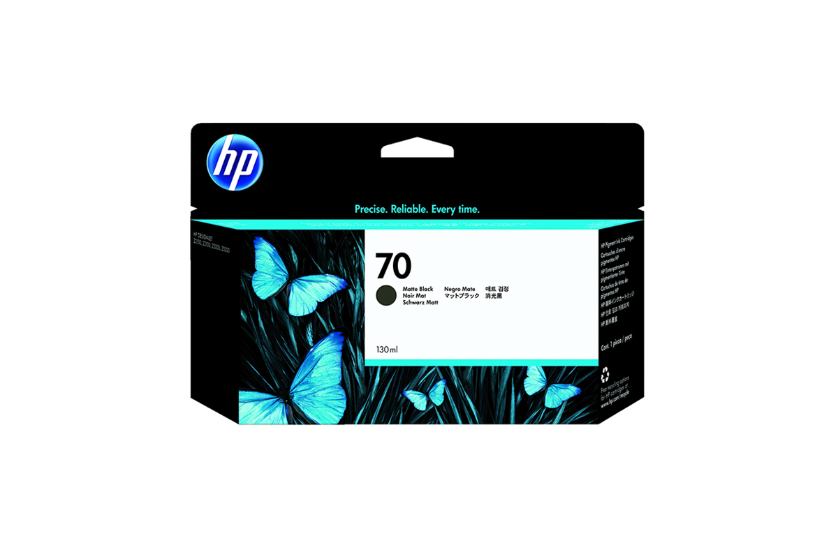 HP 70 DNJ Tintenpatrone Matt Schwarz, 130 ml