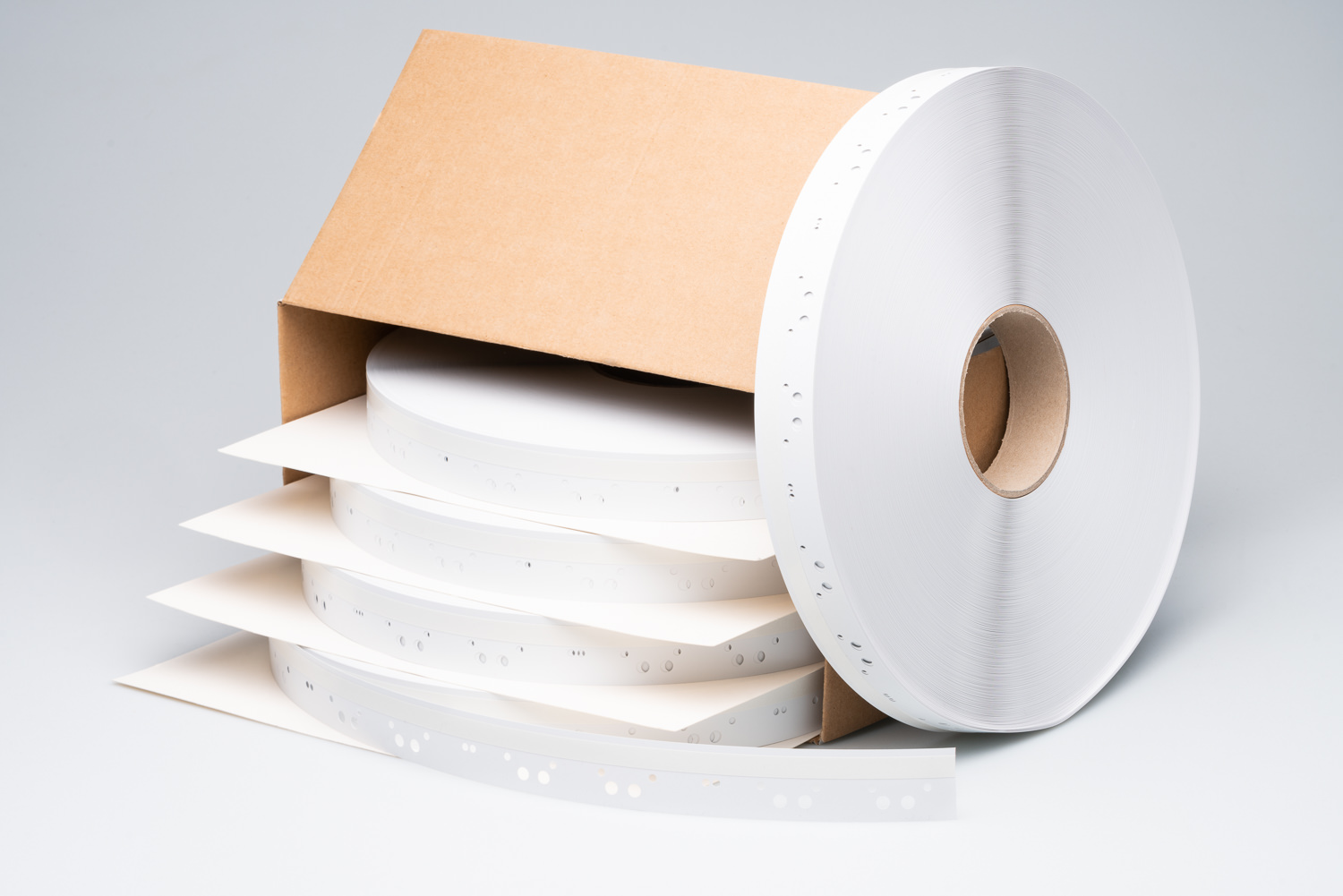 Heftstreifenrolle für estefold, gelocht