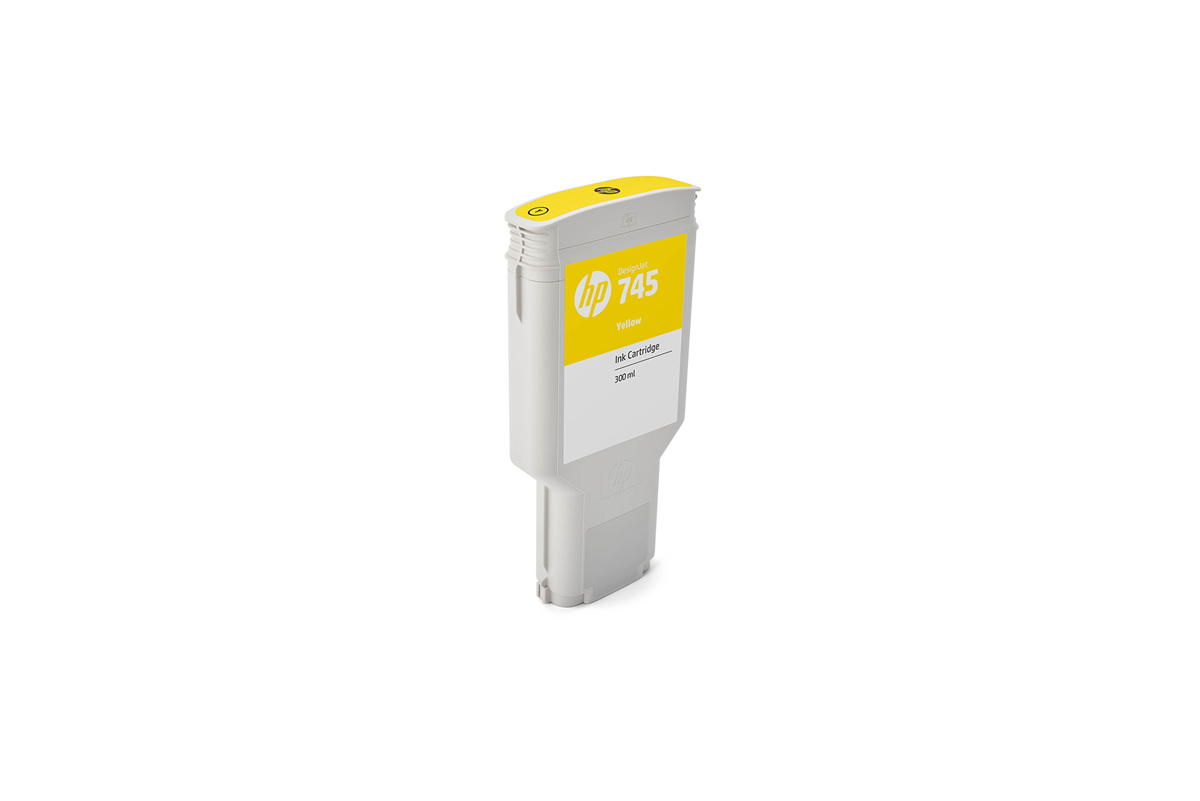 HP 745 DNJ Tintenpatrone Gelb, 300 ml