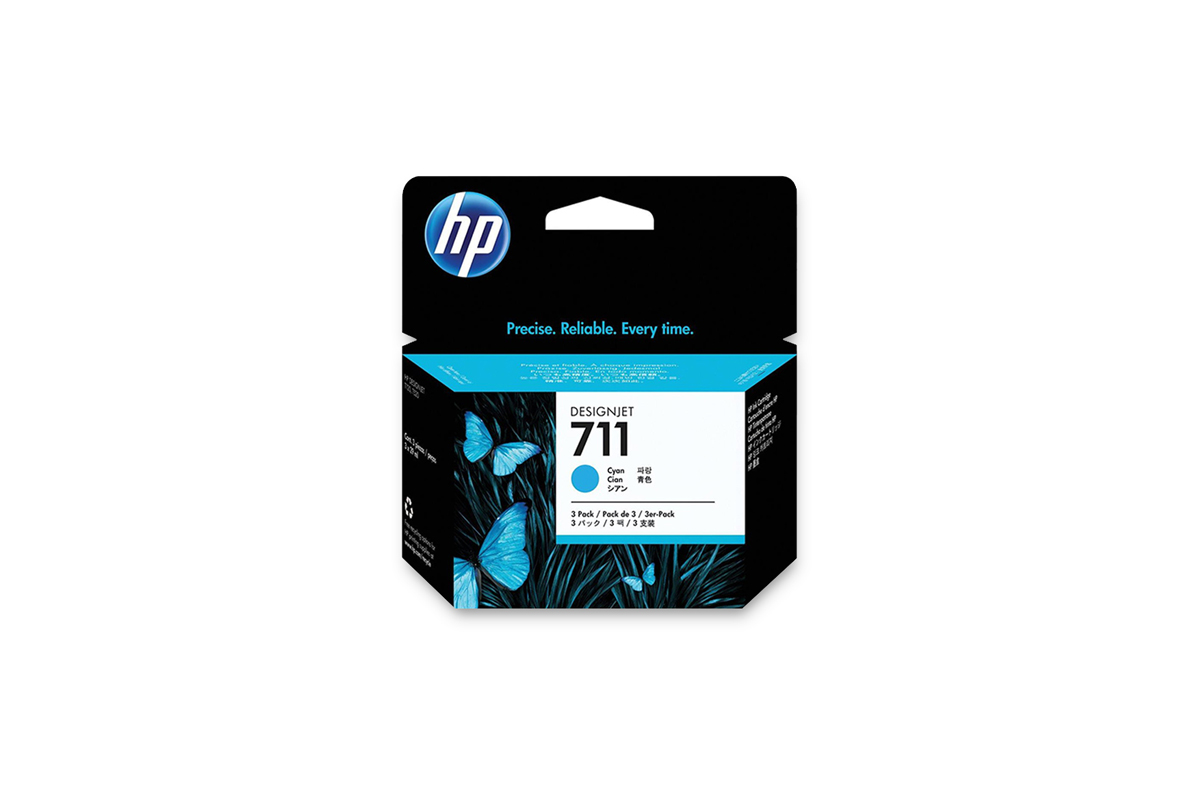 HP 711 DNJ Tintenpatrone Multipack Cyan, 3x29ml