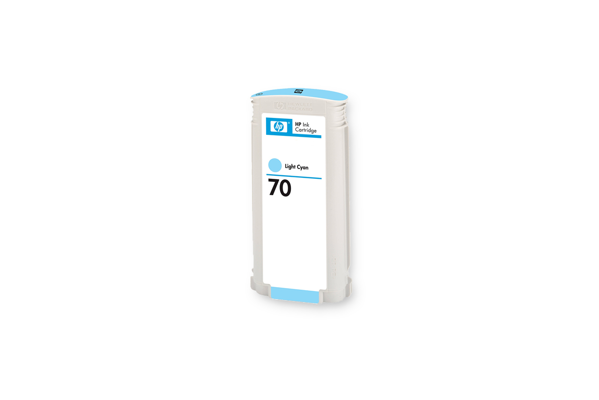 HP 70 DNJ Tintenpatrone Hell Cyan, 130ml