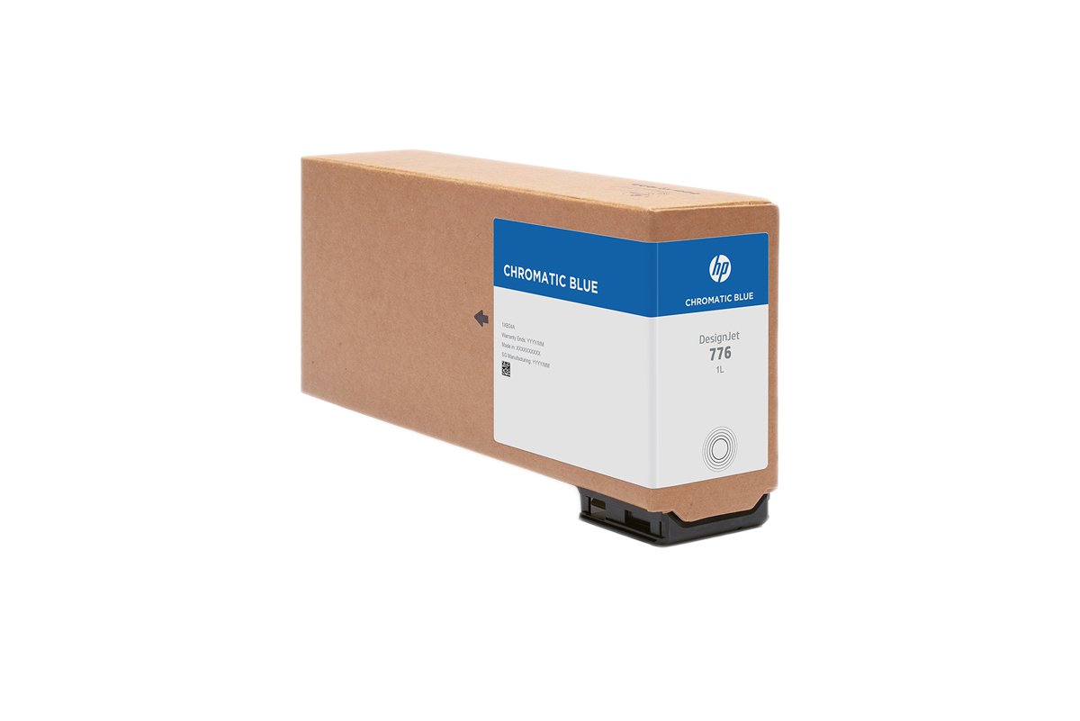 HP 776 DNJ Tintenpatrone Chromatisch Blau, 1000 ml