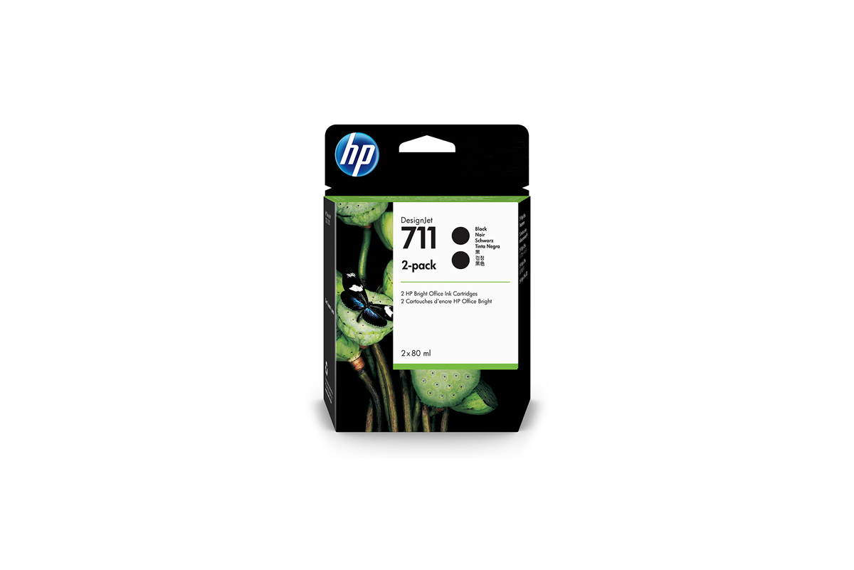 HP 711 DNJ Tintenpatrone Multipack Black, 2x80ml