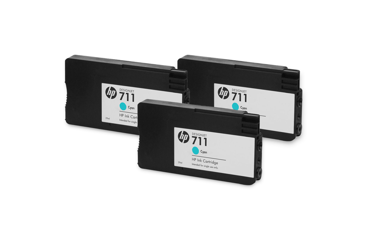 HP 711 DNJ Tintenpatrone Multipack Cyan, 3x29ml