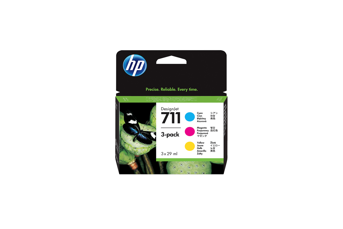 HP 711 DNJ Tintenpatrone Multipack Cyan_Magenta_Gelb, à 29ml