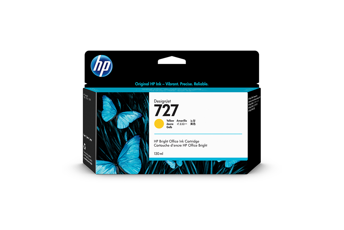 HP 727 DNJ Tintenpatrone Gelb, 130 ml