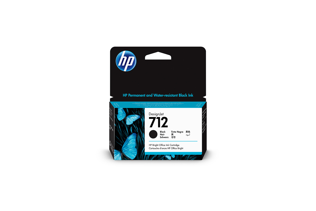 HP 712 DNJ Tintenpatrone Schwarz, 38 ml